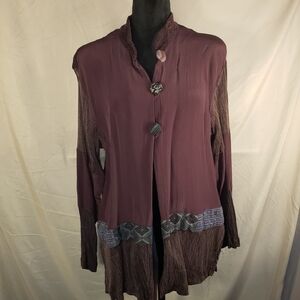 Yasuko Purple Crinkle Jacket M/L